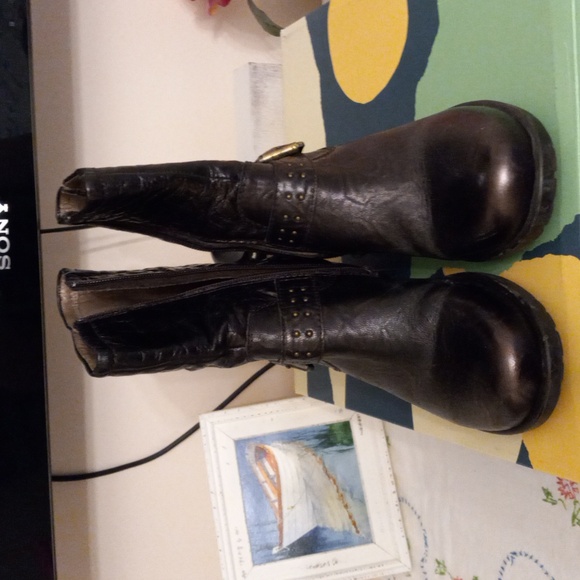 EARTH BRONZE LEATHER BOOTS - Picture 5 of 6